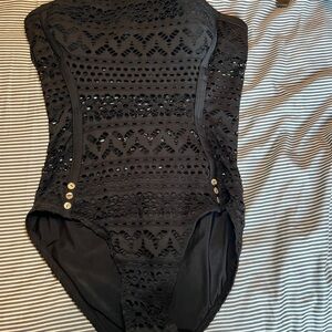 Stylish Black Lace One Piece